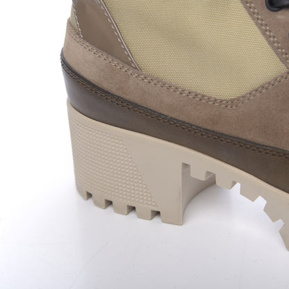 Louis Vuitton Suede Calfskin Monogram Laureate Platform Desert Boots 37 Beige 19 of 20