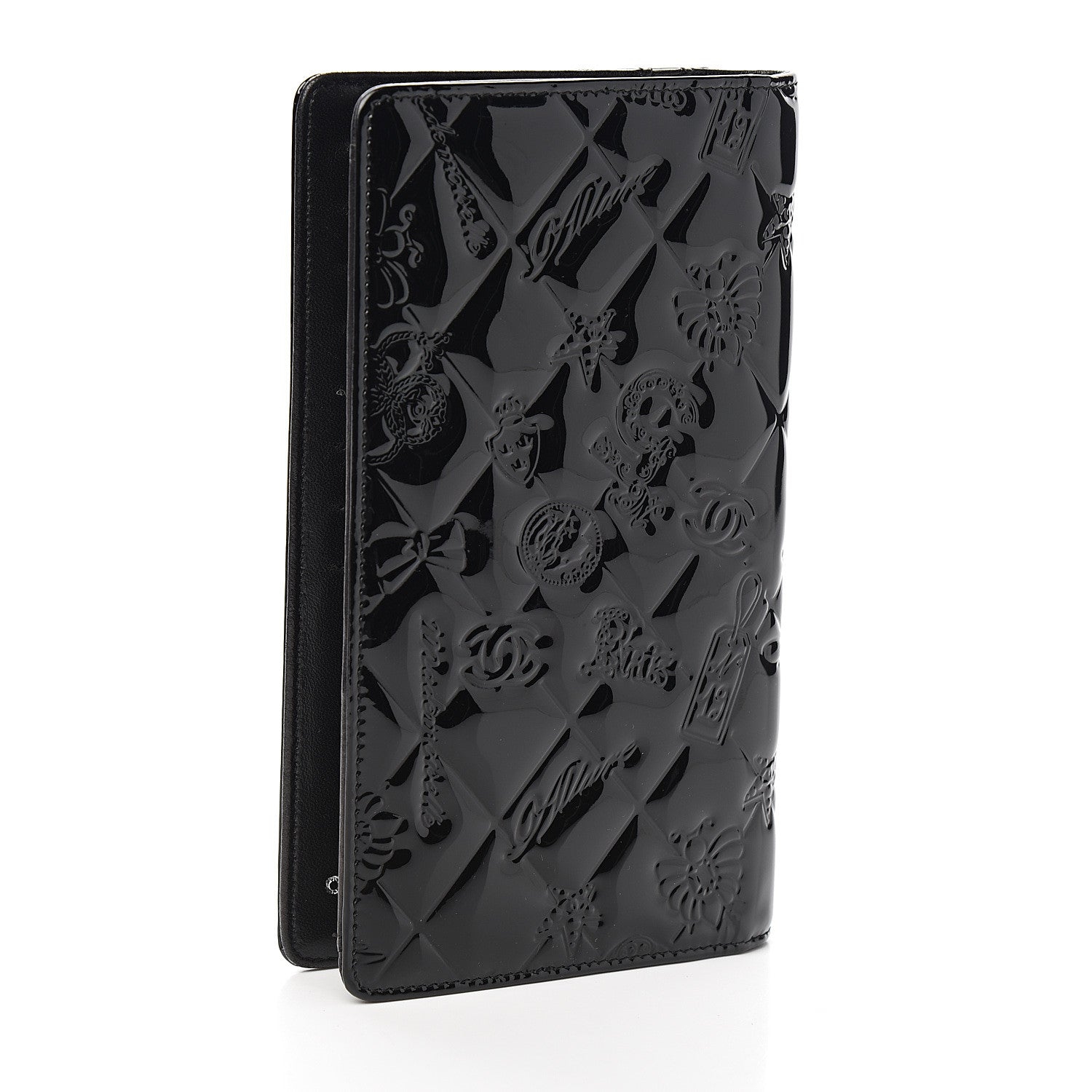 Chanel Patent Calfskin Lucky Symbols Yen Wallet Black 2 of 8