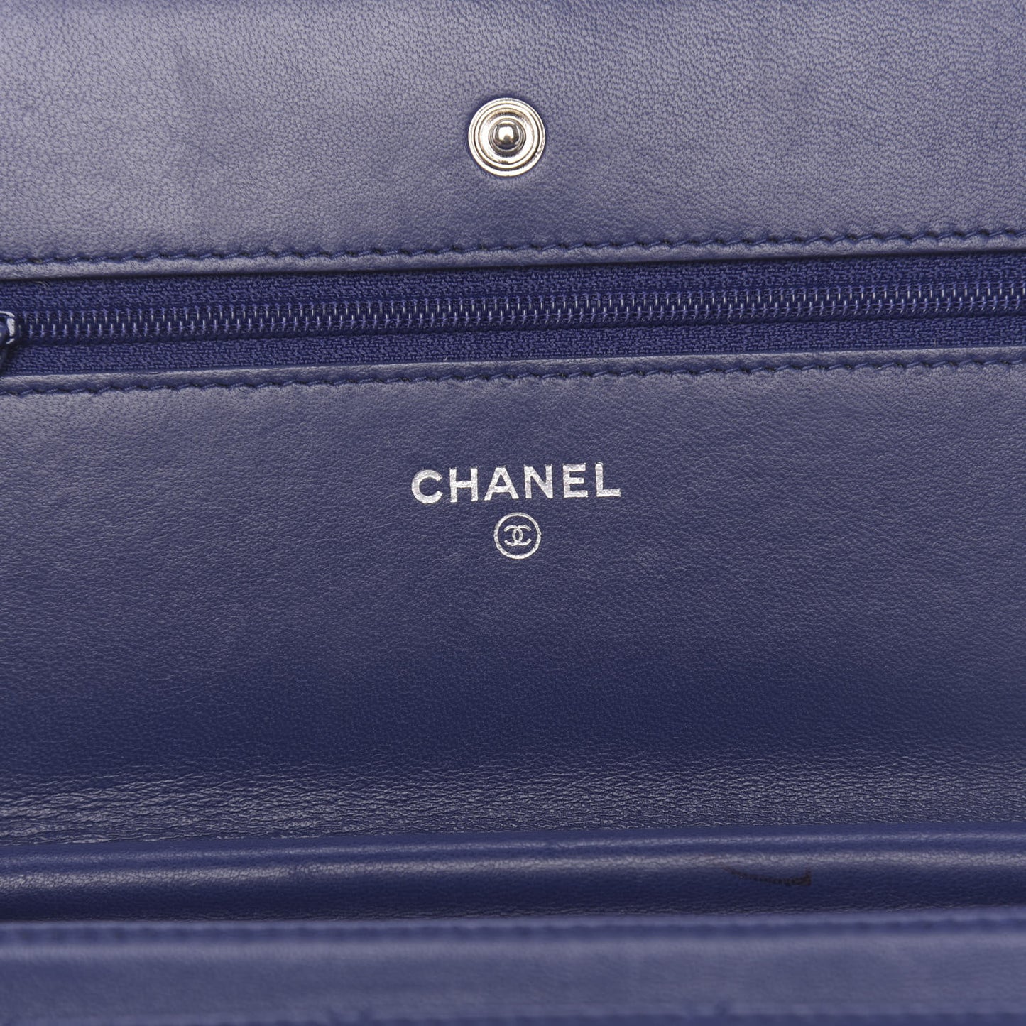 Lambskin Quilted Wallet On Chain WOC Purple