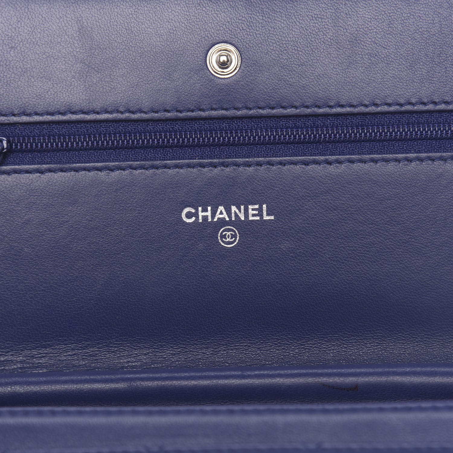 Chanel Lambskin Quilted Wallet On Chain WOC Purple 6 of 12