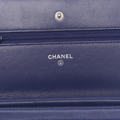 Chanel Lambskin Quilted Wallet On Chain WOC Purple 6 of 12