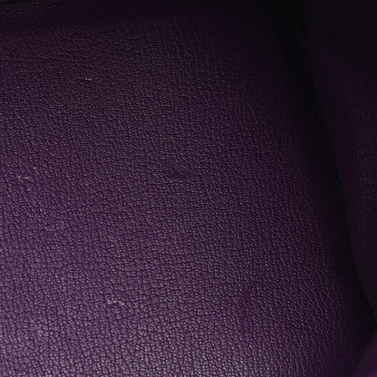 Hermes Taurillon Clemence Birkin 35 Ultraviolet 11 of 17