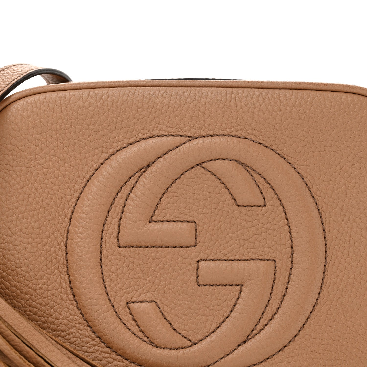 Gucci Pebbled Calfskin Small Soho Disco Bag Camelia 8 of 16