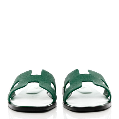 Hermes Epsom Oran Sandals 36 Vert Emeraude 2 of 10