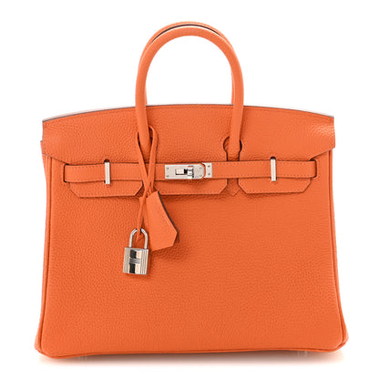 Hermes Togo Birkin 25 Orange 1 of 11