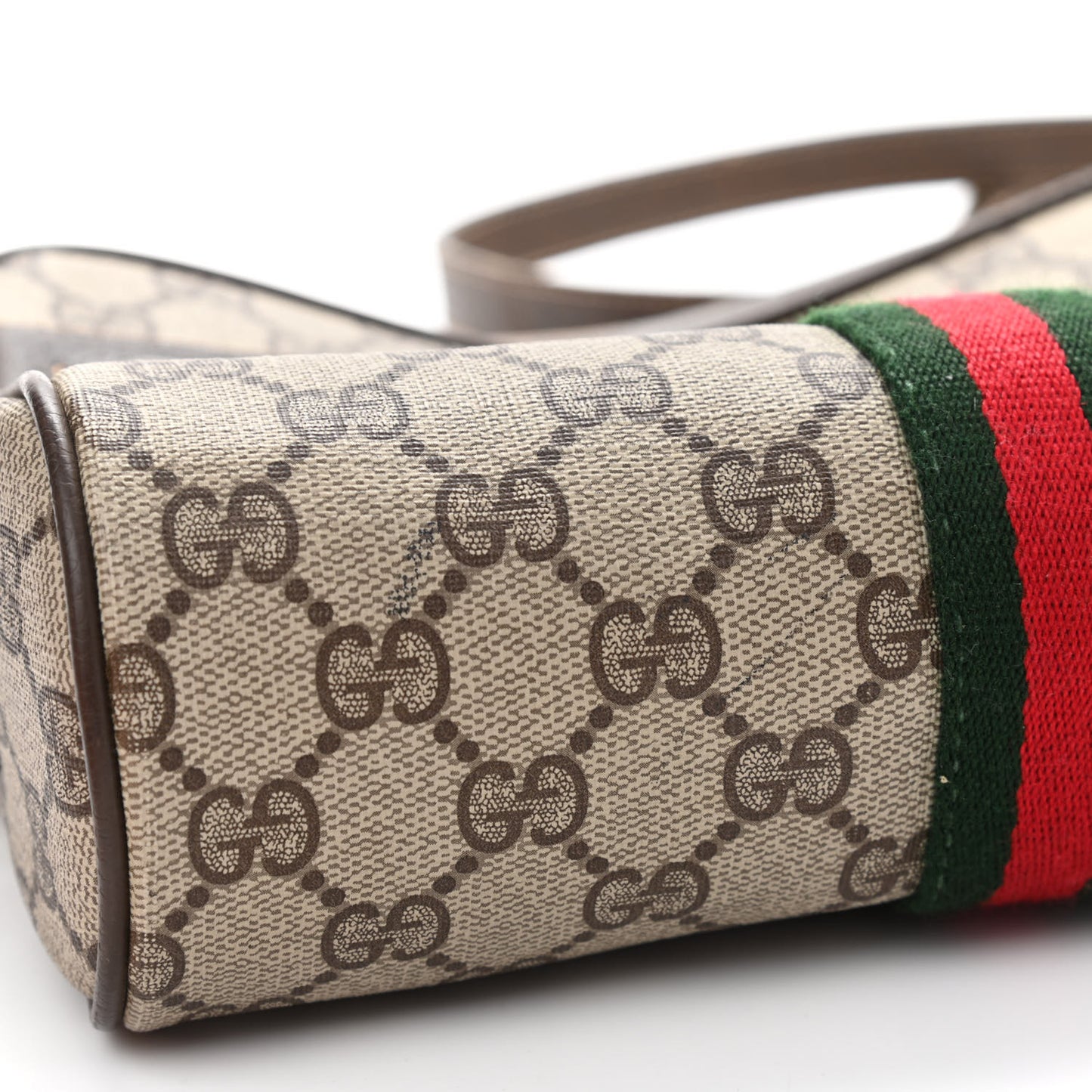 GG Supreme Monogram Web Crossbody Bag Brown
