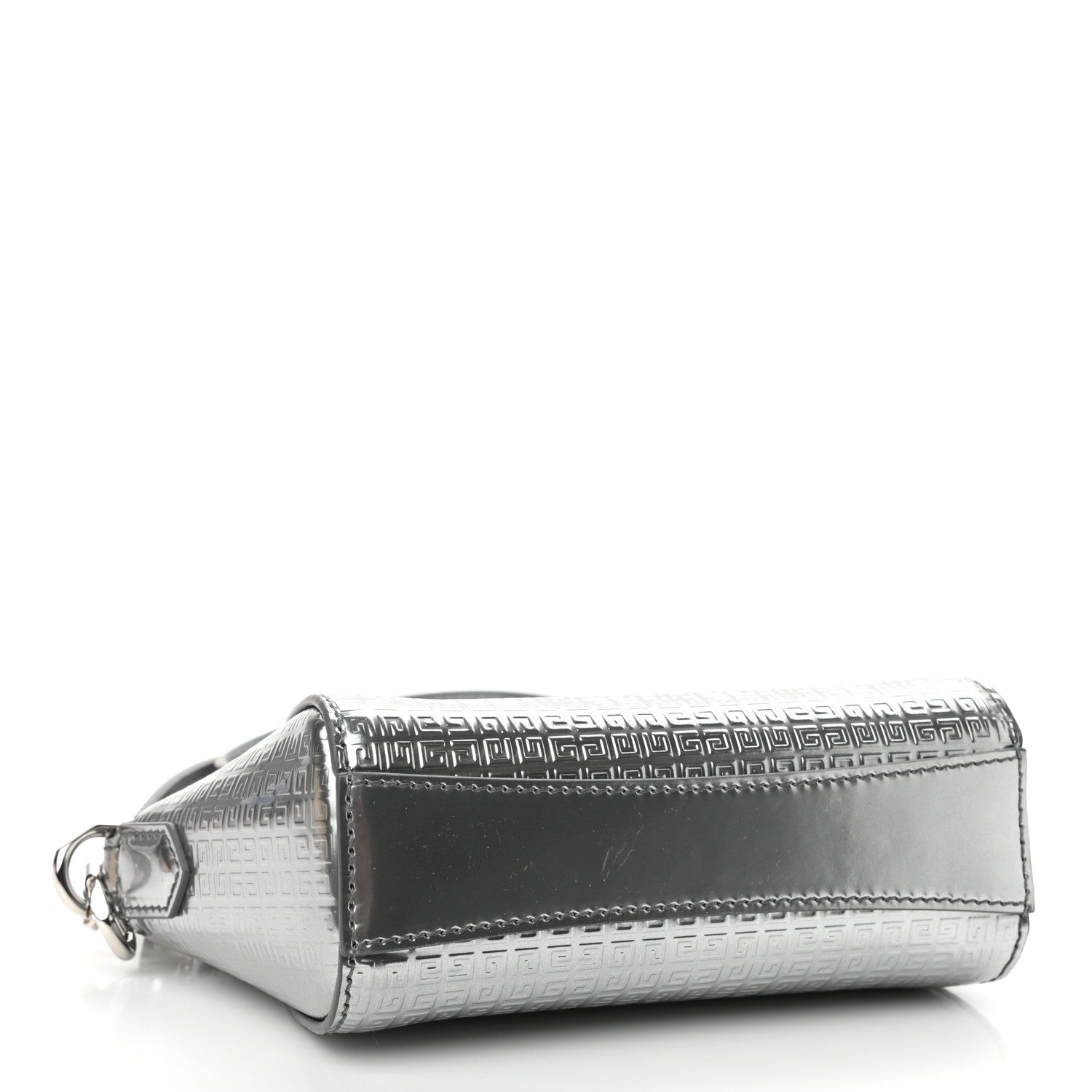 Givenchy Metallic Calfskin 4G Embossed Nano Antigona Silver 4 of 9