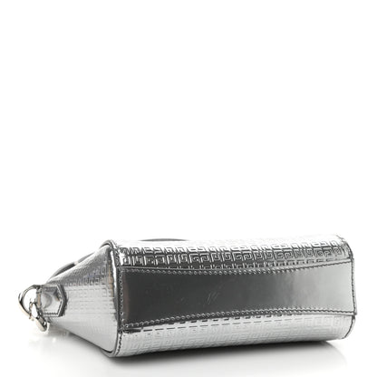 Givenchy Metallic Calfskin 4G Embossed Nano Antigona Silver 4 of 9