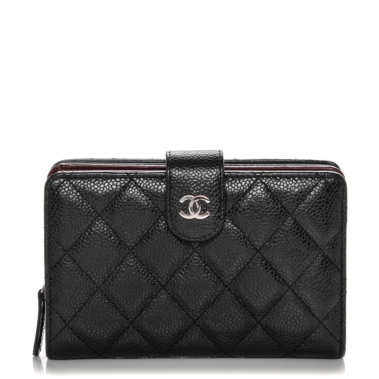 Chanel Caviar Quilted Zipped Pocket Wallet Black 1 of 7