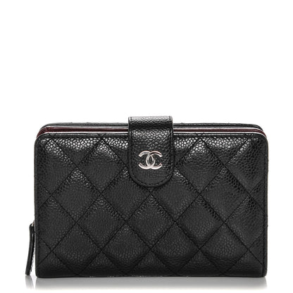 Chanel Caviar Quilted Zipped Pocket Wallet Black 1 of 7