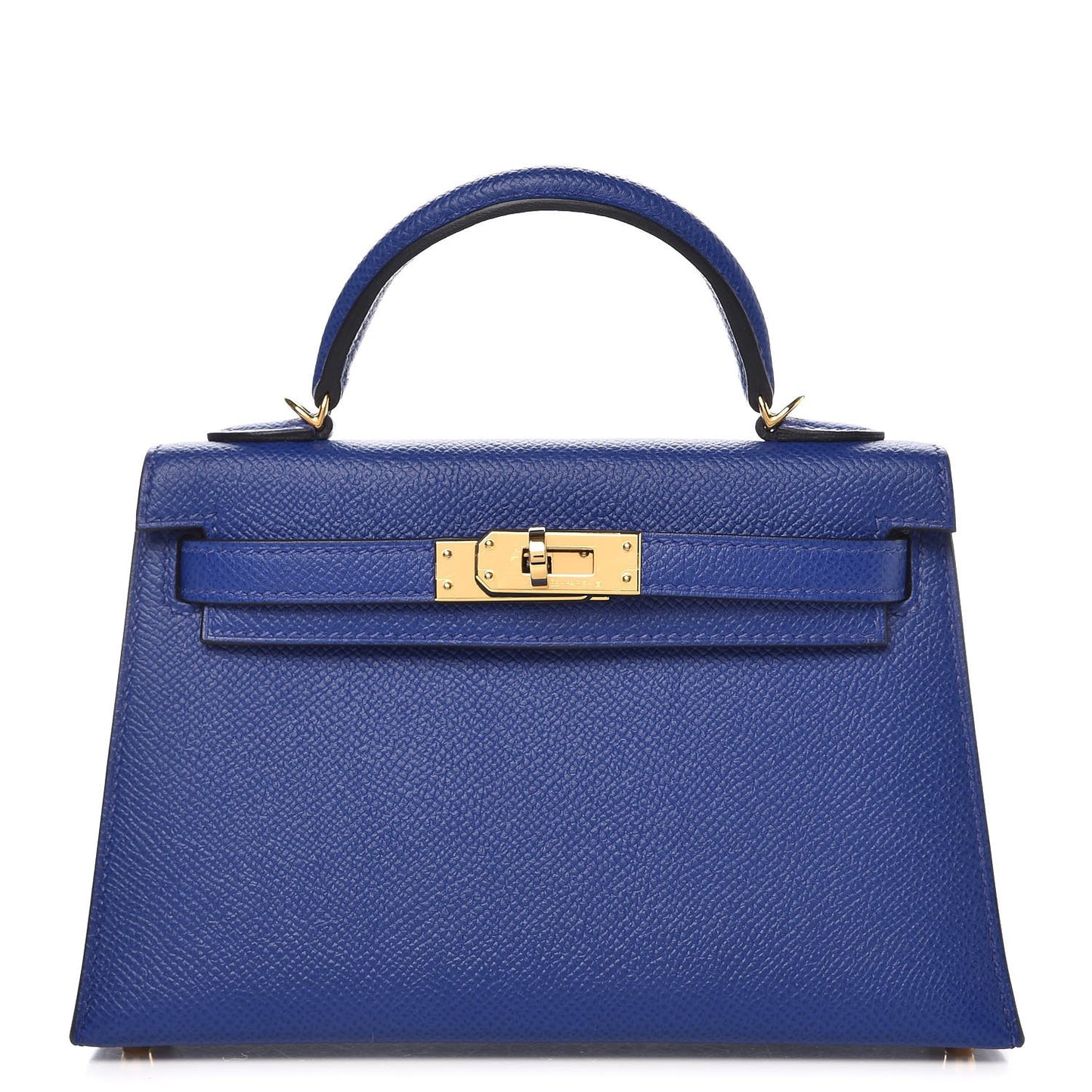 Epsom Mini Kelly Sellier 20 Bleu Electrique