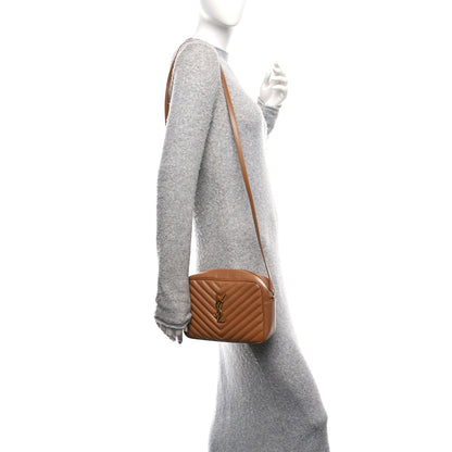 Saint Laurent Calfskin Matelasse Monogram Lou Camera Bag Cinnamon 3 of 10