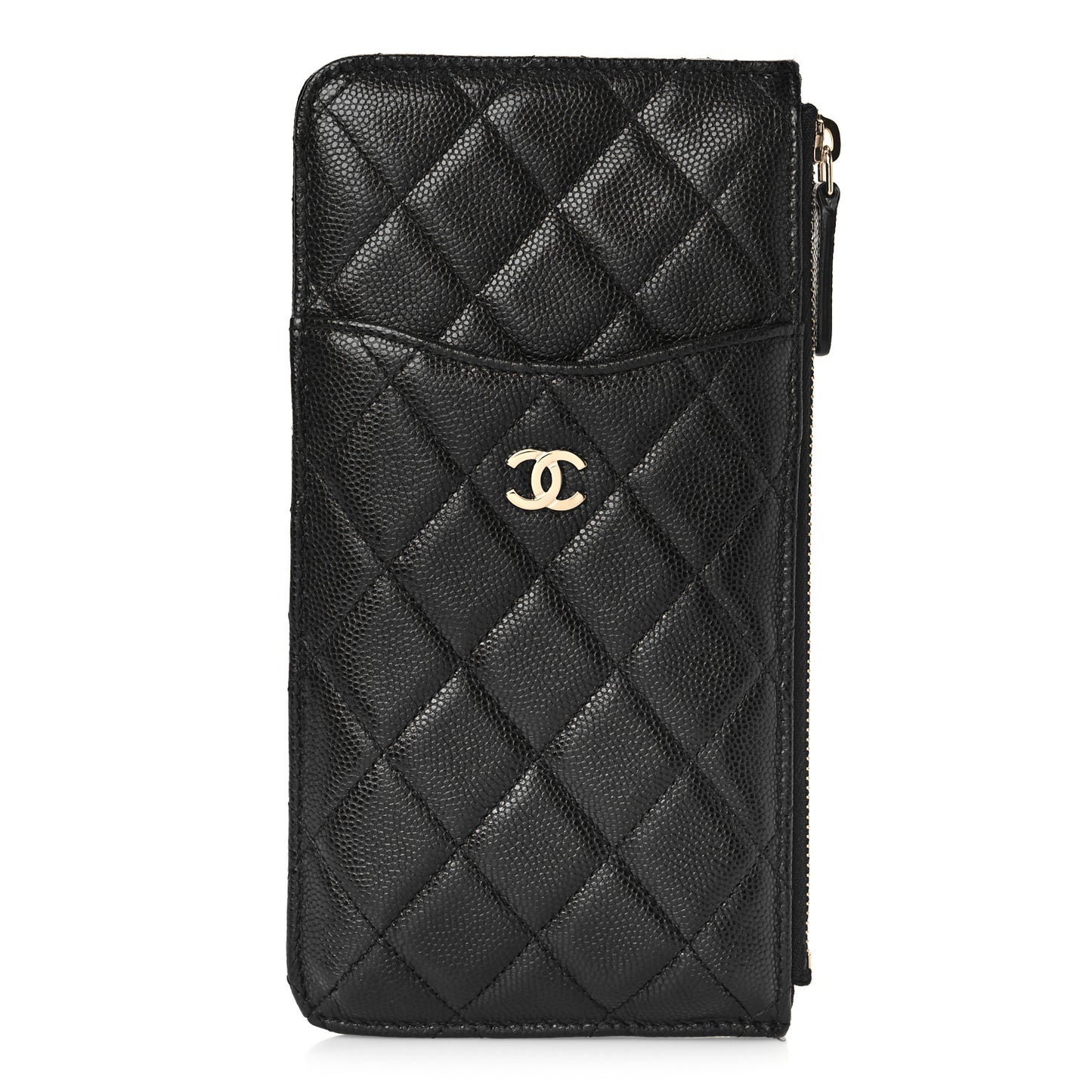 Caviar Quilted Classic iPhone Pouch Black