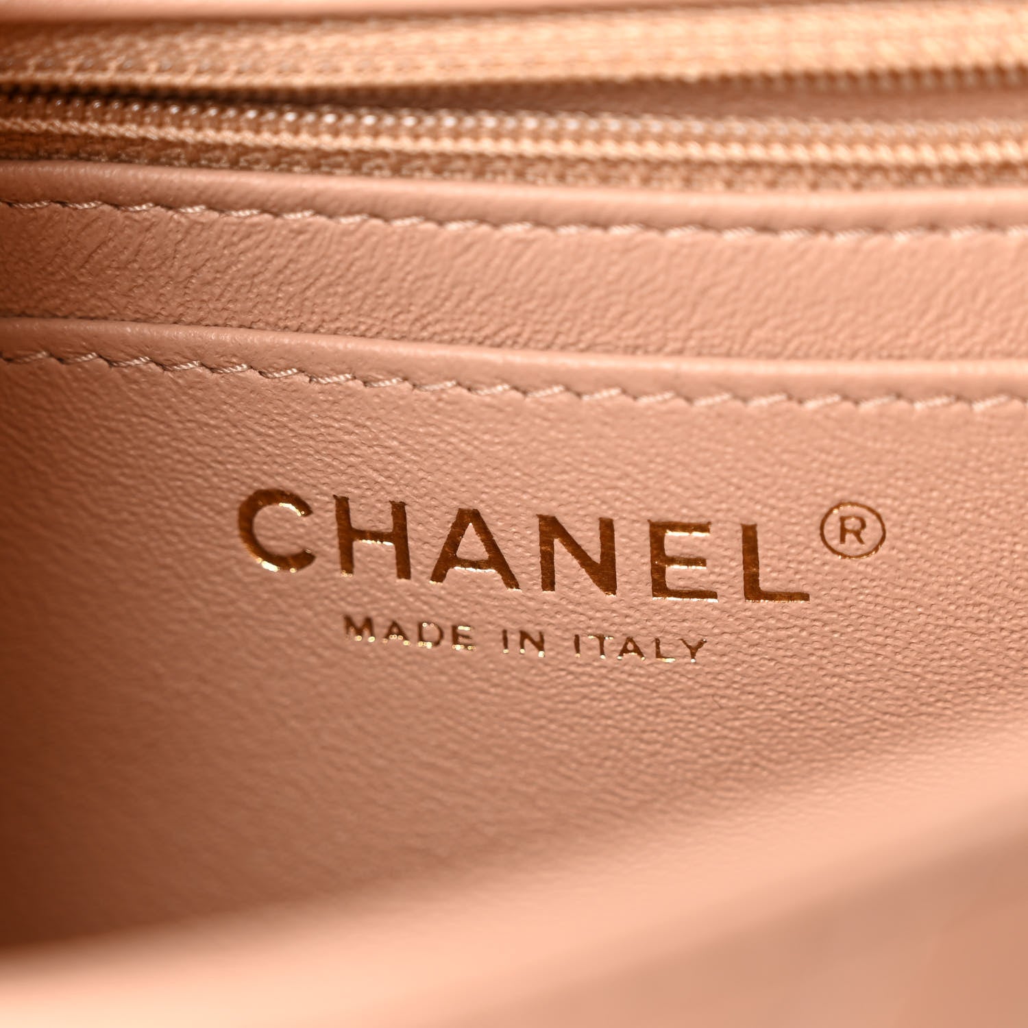 Chanel Lambskin Quilted Mini Square Flap Beige 6 of 10