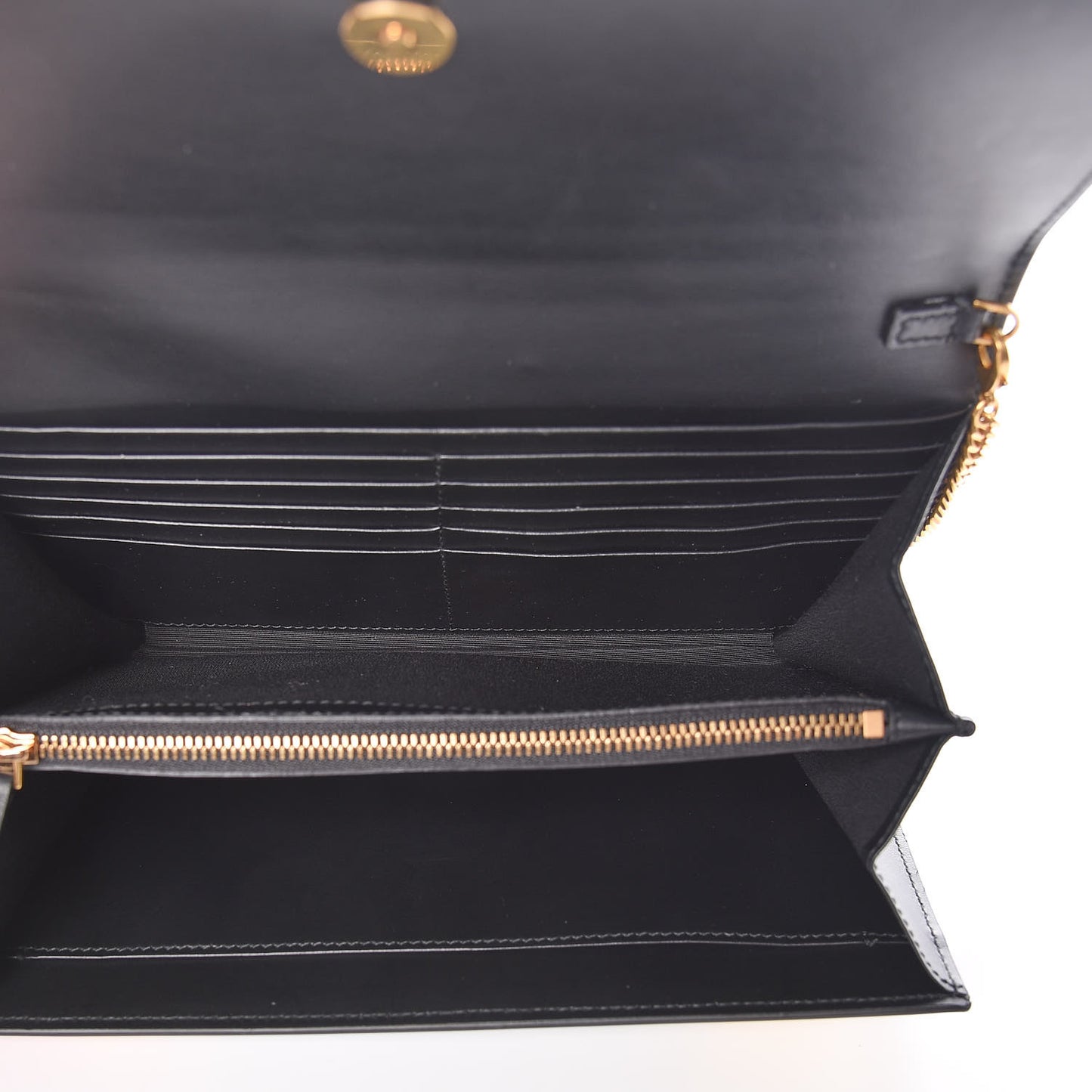 Calfskin Rebellious Hearts Chain Evening Bag Black