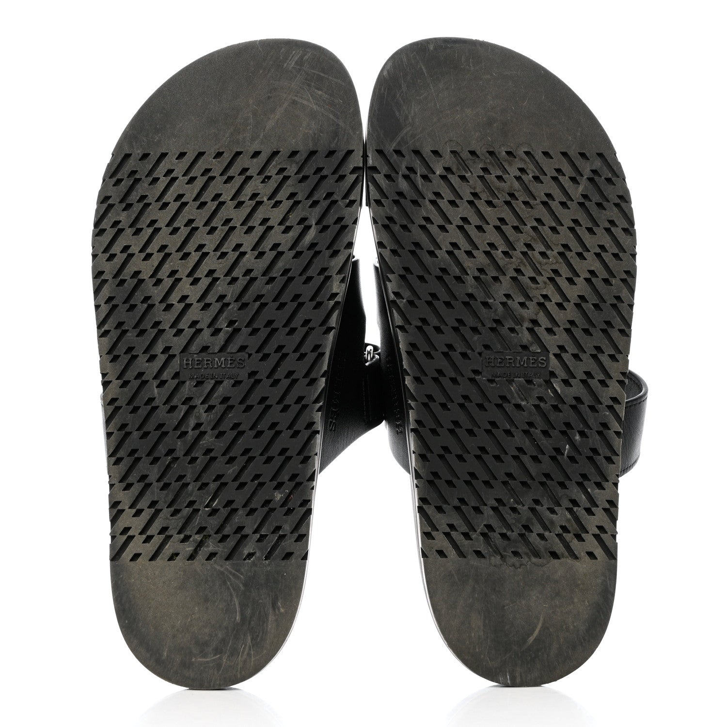 Hermes Calfskin Womens Chypre Sandals 40 Black 5 of 11