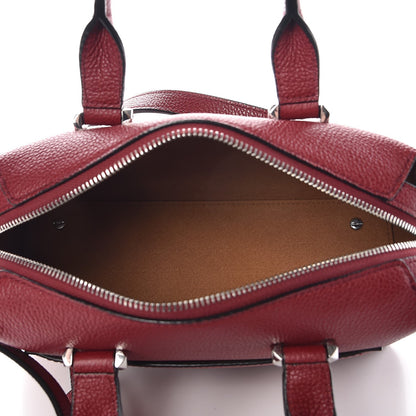 MCM Grained Calfskin Small Ella Boston Burgundy 5 of 17