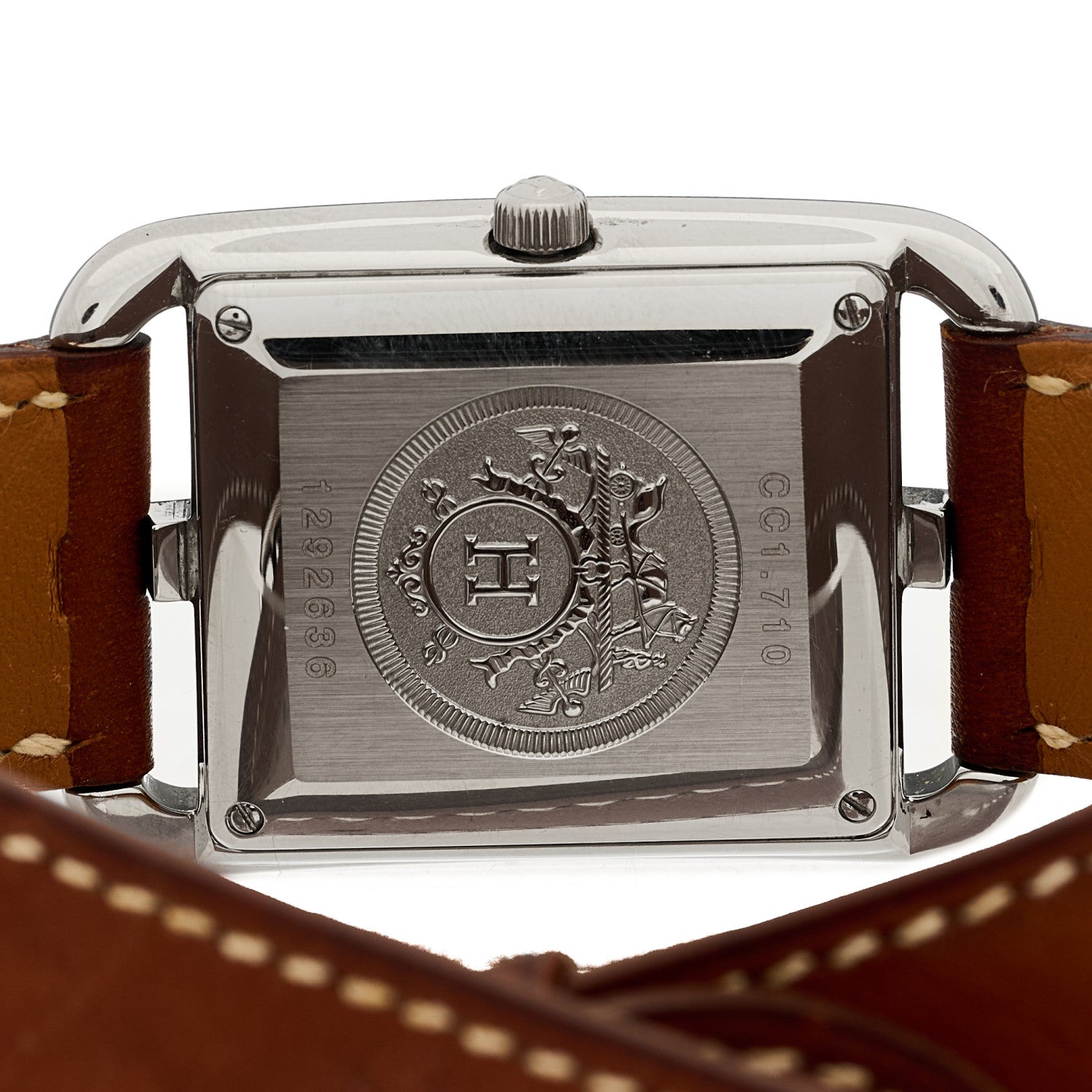 Hermes Stainless Steel Barenia 29mm Cape Cod Double Tour Automatic Watch Fauve 4 of 5