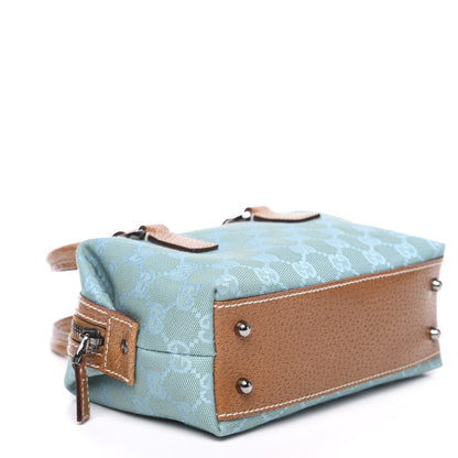 Gucci Monogram Mini Boston Handbag Blue 3 of 9