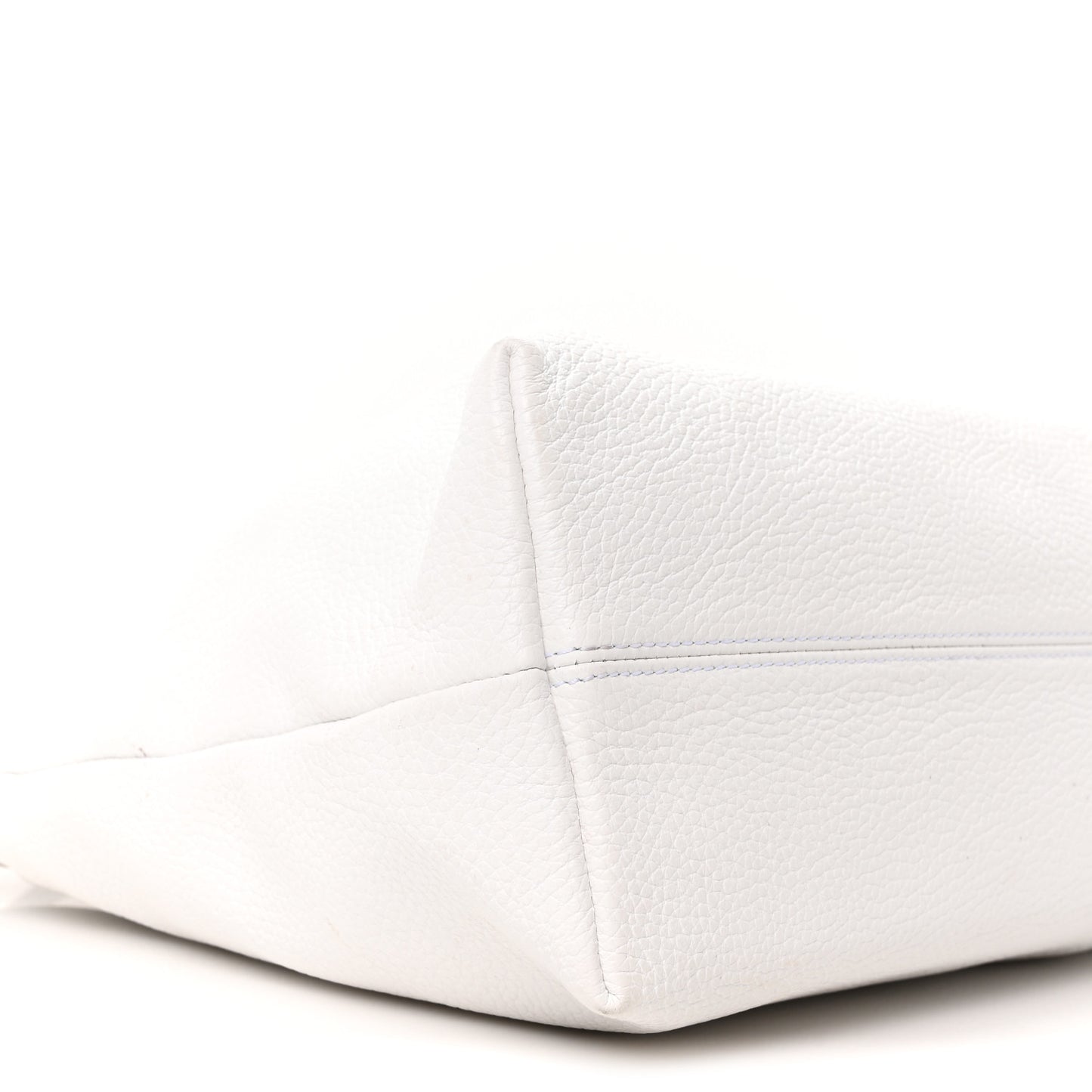 London Grainy Calfskin Medium Baynard Tote White