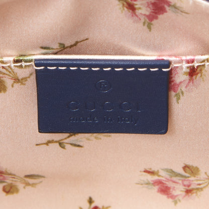 Gucci Denim Matelasse Flora GG Marmont Cosmetic Case Blue 8 of 9