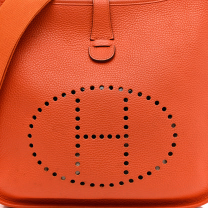 Hermes Taurillon Clemence Evelyne III GM Orange 8 of 14