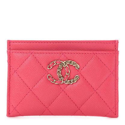 Chanel Caviar Quilted French New Wave Card Holder Fuchsia 1 of 9