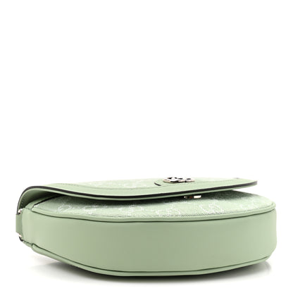 Gucci Denim GG Monogram Calfskin Mini Ophidia Flap Shoulder Bag Pale Green 4 of 10