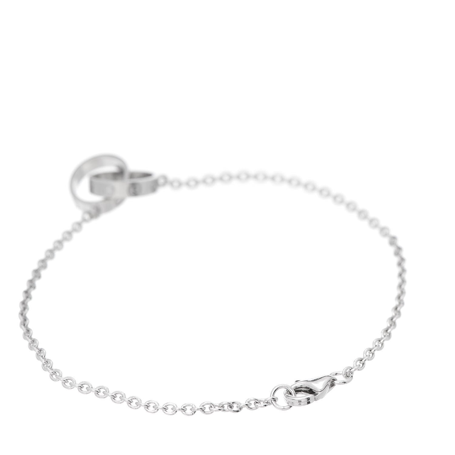 Cartier 18K White Gold Interlocking LOVE Bracelet 3 of 7