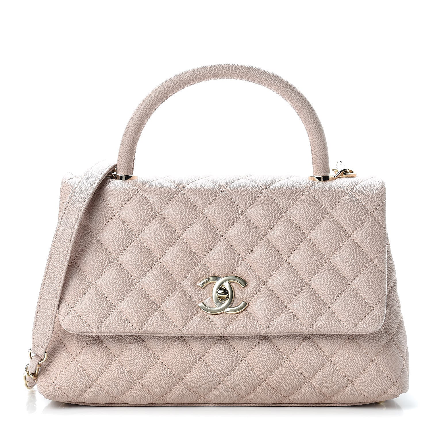 Chanel Caviar Quilted Small Coco Handle Flap Light Pink 1 of 11