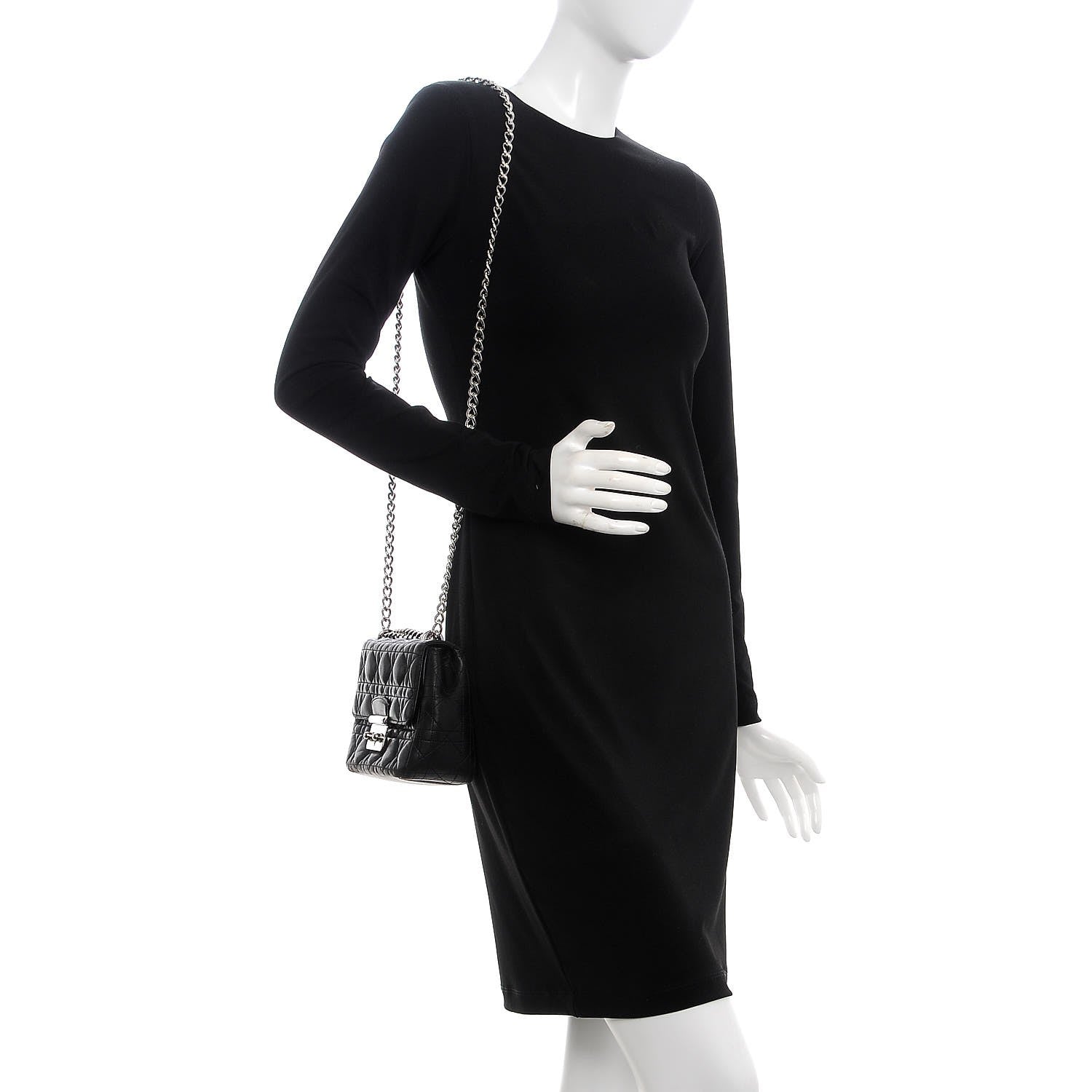 Christian Dior Lambskin Cannage Mini Miss Dior Flap Black 2 of 10