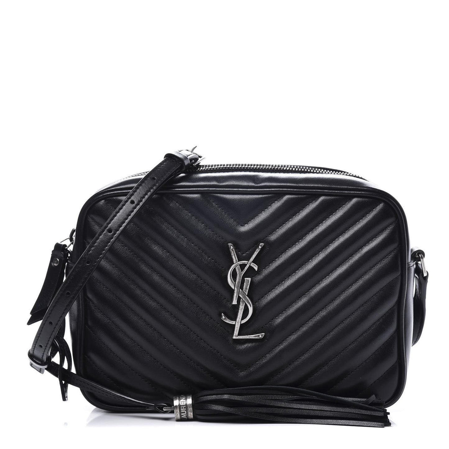 Calfskin Matelasse Monogram Lou Camera Bag Black