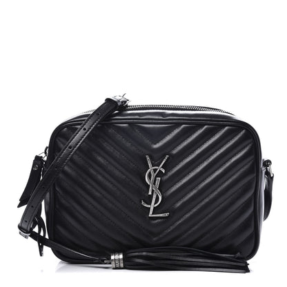 Saint Laurent Calfskin Matelasse Monogram Lou Camera Bag Black 1 of 8