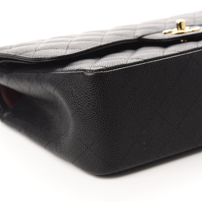 Chanel Caviar Quilted Jumbo Double Flap Black 6 of 11