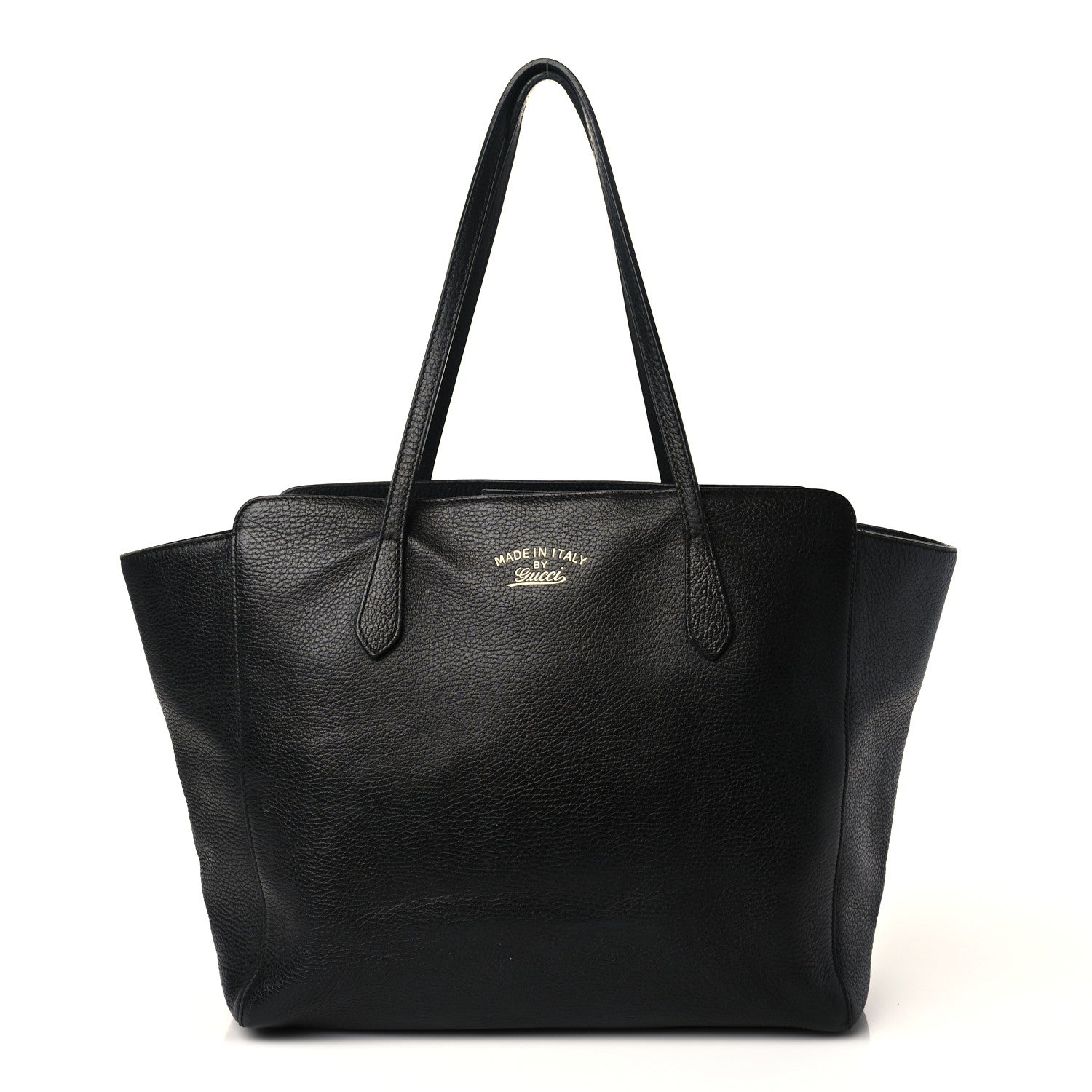 Gucci Pebbled Calfskin Medium Swing Tote Black 1 of 11