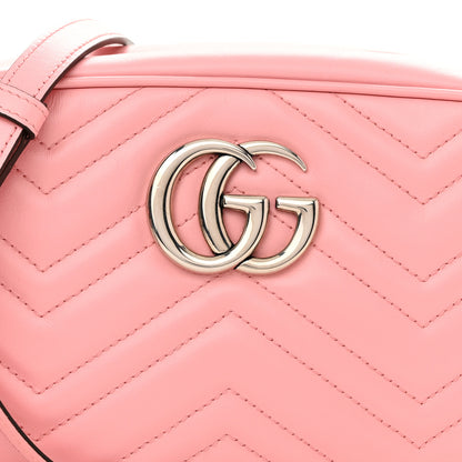 Gucci Calfskin Matelasse Small GG Marmont Chain Shoulder Bag Wild Rose 8 of 11
