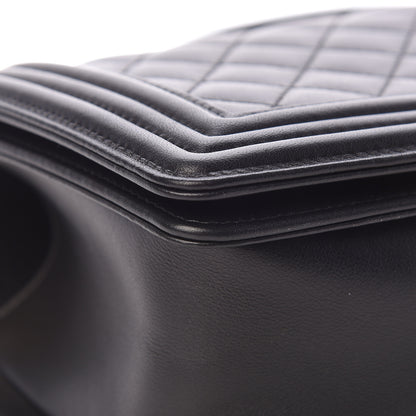 Chanel Lambskin Quilted Medium Boy Flap Black 10 of 13