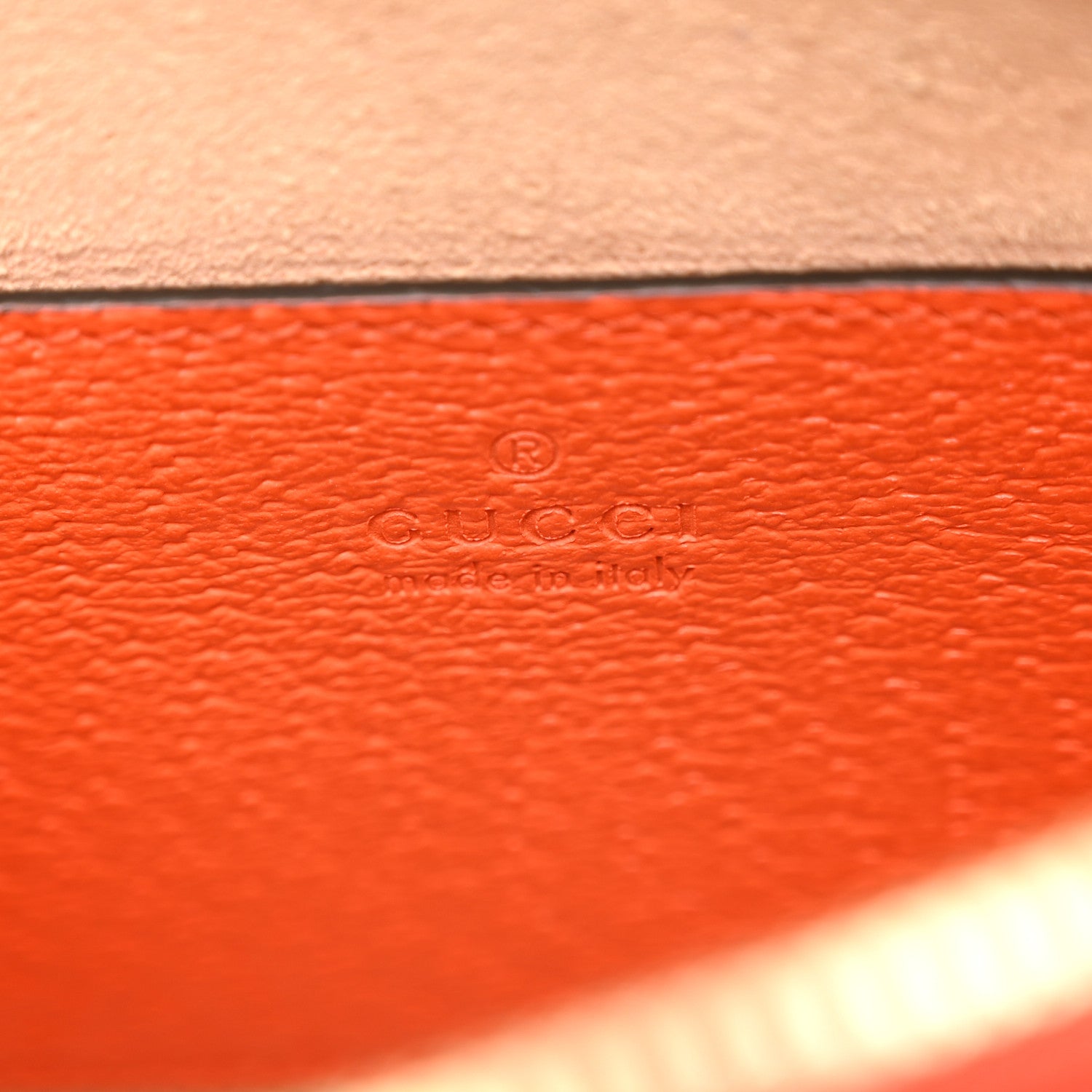 Gucci Textured Dollar Calfskin Mini Diana Dome Tote Bag Deep Orange Spicy Cyclamin 6 of 10