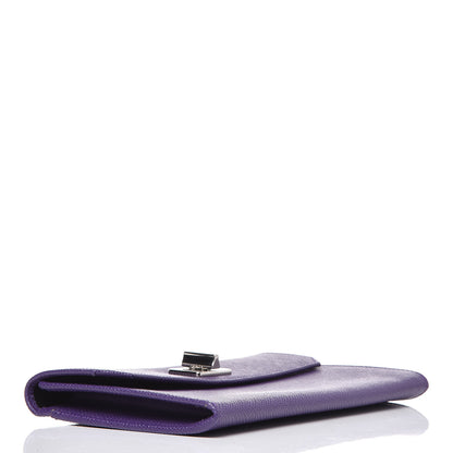 Prada Saffiano Lux Flap Clutch Viola 4 of 14