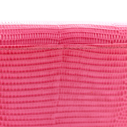 Dolce & Gabbana Iguana Calfskin Embossed Dauphine Boom Embellished Wallet Pink Multicolor 7 of 7