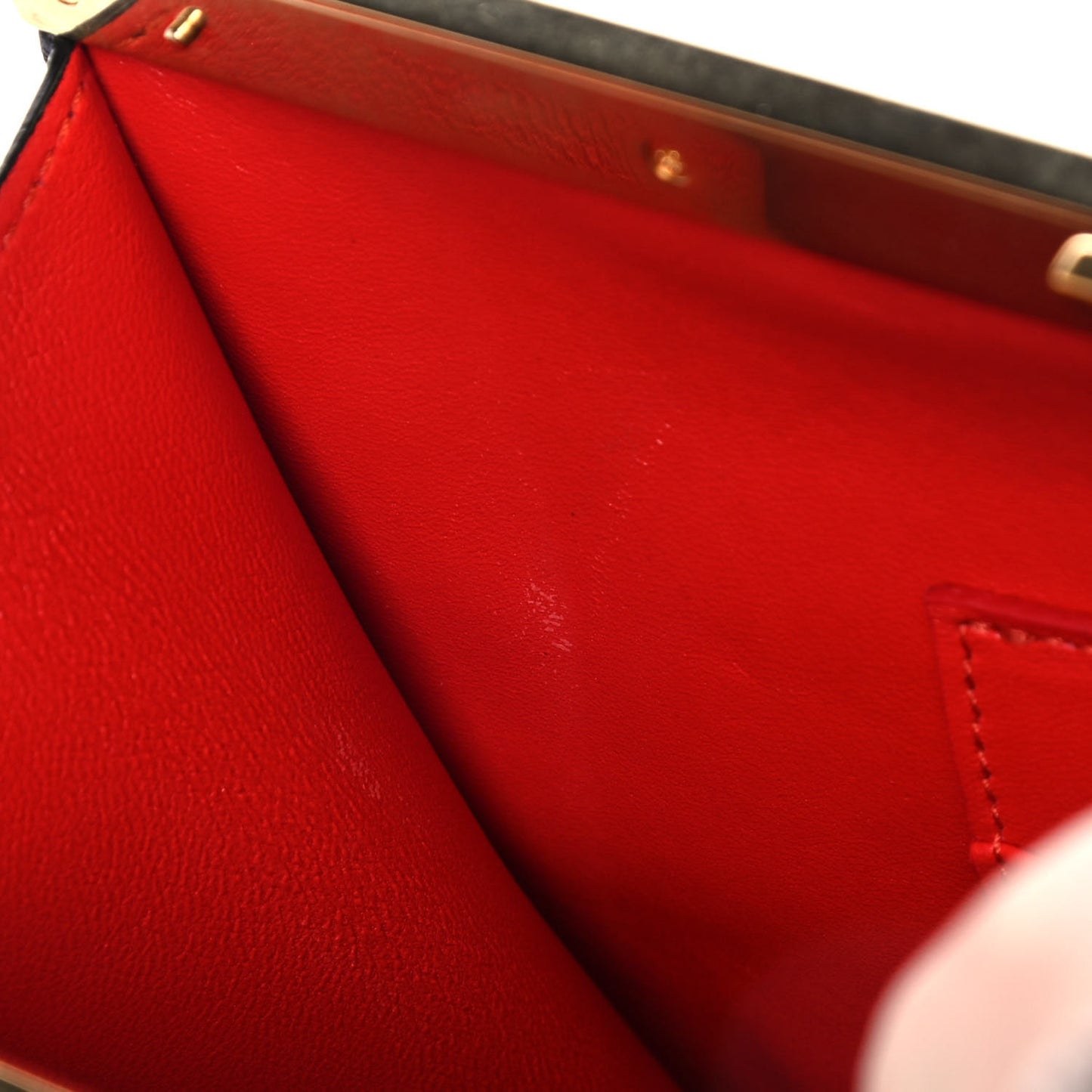Smooth Calfskin Mini Clasp Bag Black