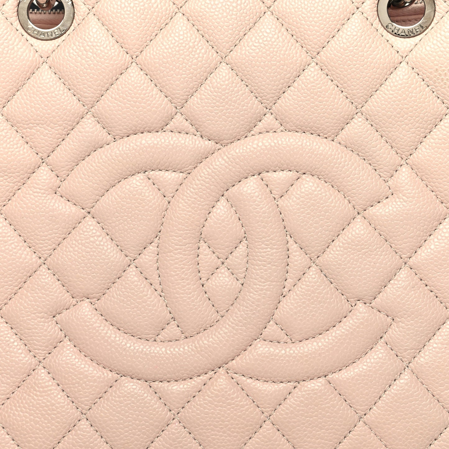 Caviar Quilted Grand Shopping Tote GST Light Pink