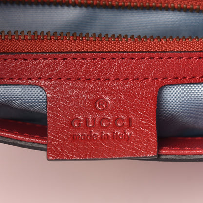 Gucci Calfskin Diagonal GG Medium Thiara Double Envelope Shoulder Bag Black Red 9 of 18