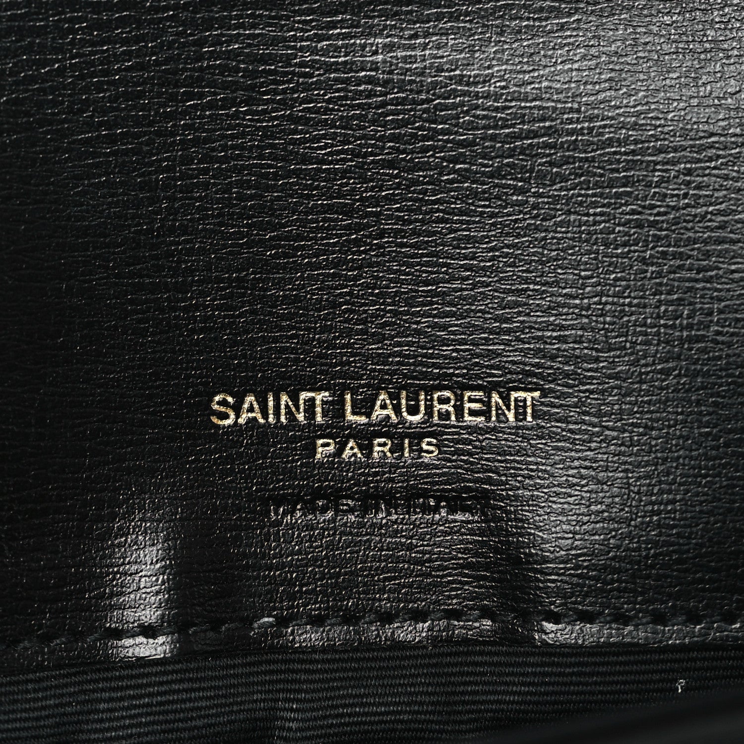 Saint Laurent Grained Calfskin Monogram Phone Holder Crossbody Black 6 of 9