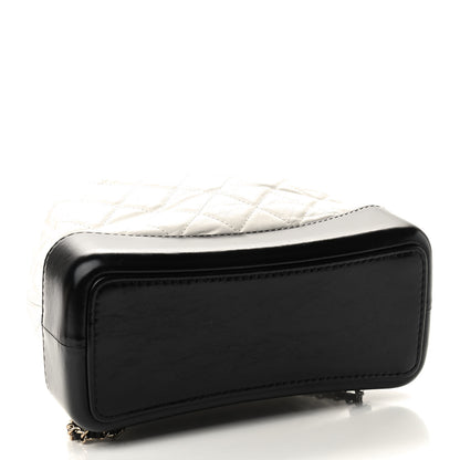 Chanel Aged Calfskin Quilted Gabrielle Backpack Black White 3 of 8