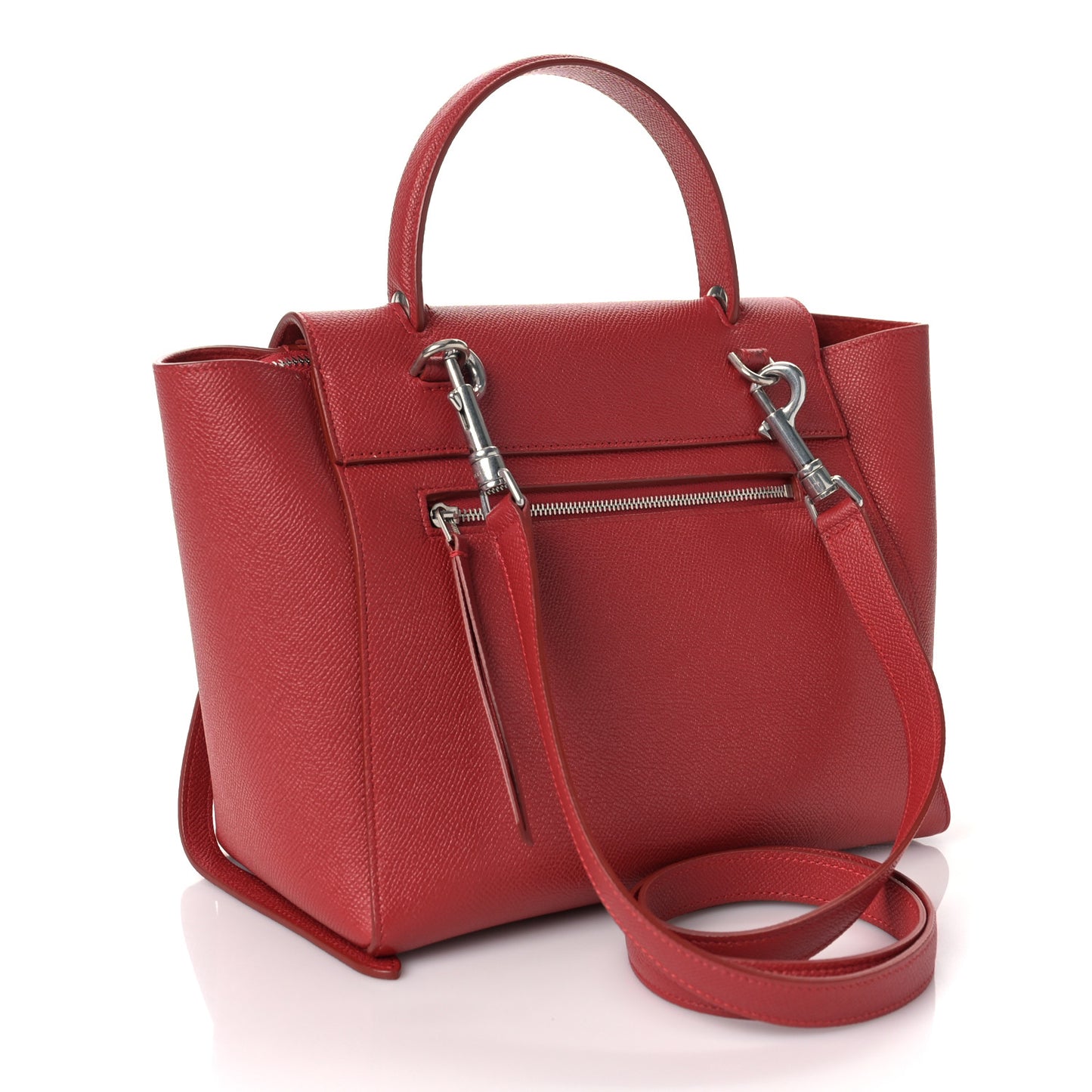 Baby Grained Calfskin Micro Belt Bag Coquelicot
