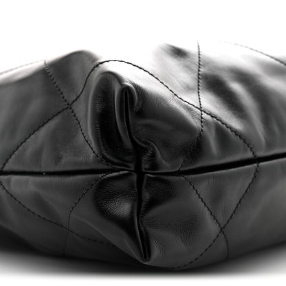 Chanel Shiny Calfskin Quilted Small Chanel 22 Black 10 of 11