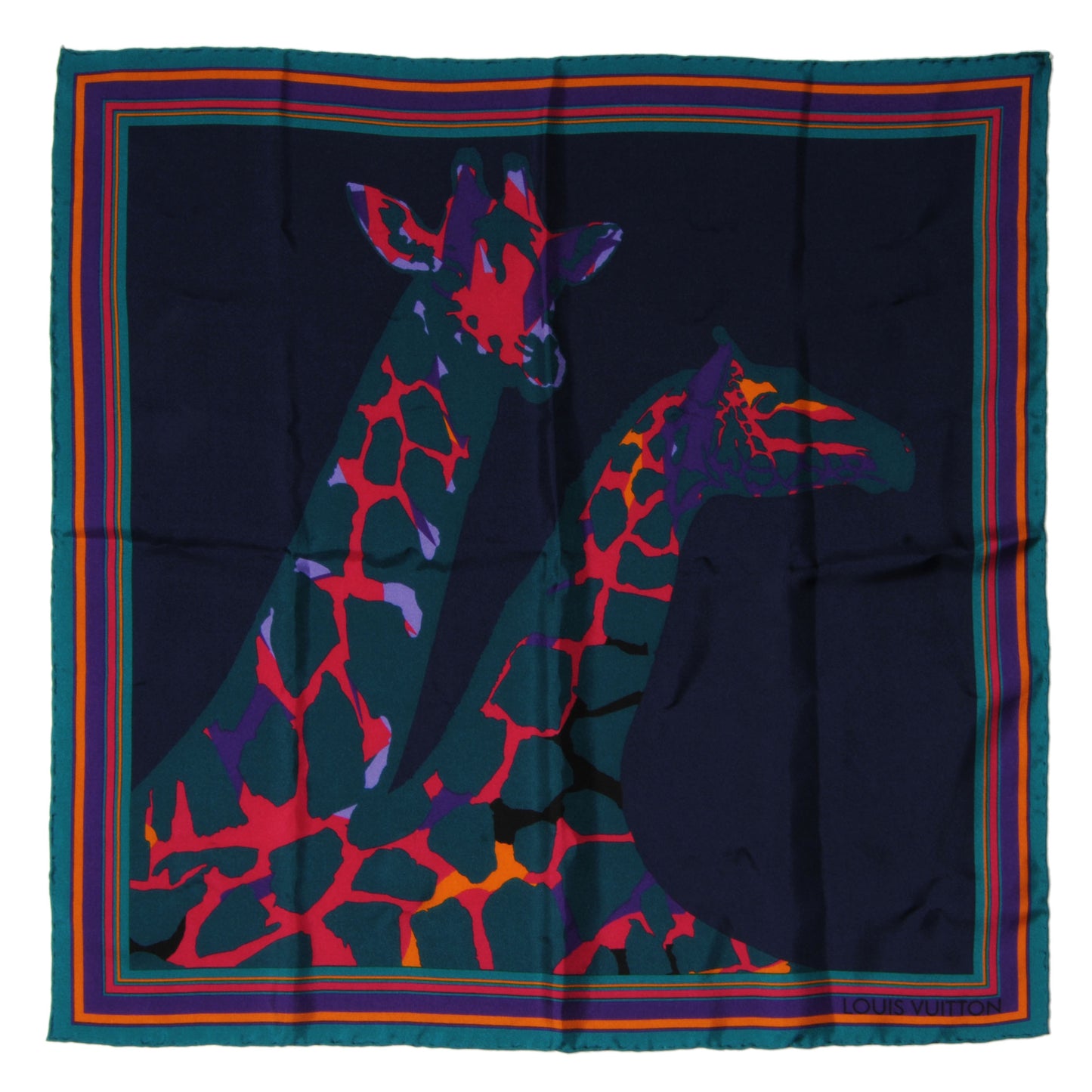 Silk Leopard Giraffe Scarf