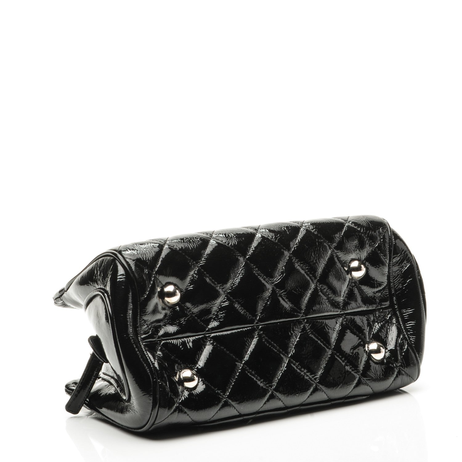 Chanel Patent Quilted Tote Black 4 of 7