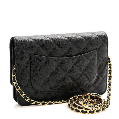 Chanel Caviar Quilted Wallet On Chain WOC Black 3 of 12